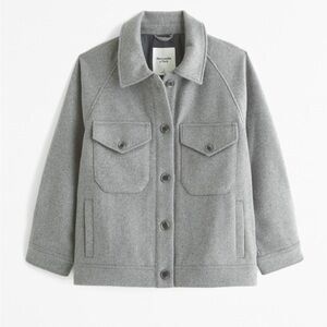 NWOT wool blend utility shirt jacket